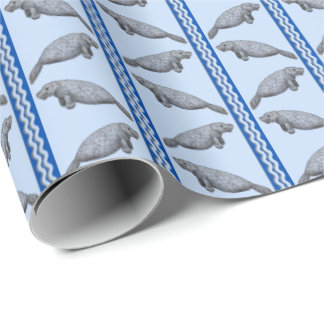 Manatee Stripe Wrapping Paper ラッピングペーパー