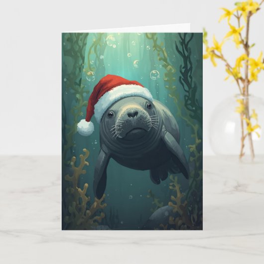Manatee the Season Bright カード (黄色い花)