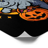 Manatee Witch Hat Pumpkin Halloween Soky Season  ポスター (角)