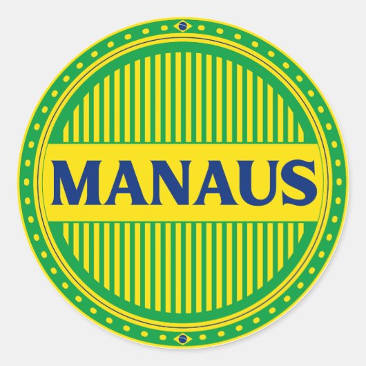Manaus City Pride – Brazilian Identity ラウンドシール (正面)