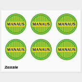 Manaus City Pride – Brazilian Identity ラウンドシール (シート)