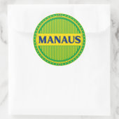 Manaus City Pride – Brazilian Identity ラウンドシール (バッグ)