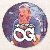 Mancation OGのコースター ラウンドペーパーコースター (正面)