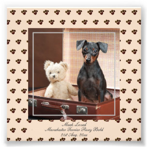 Manchester おもしろい Terrier PHOTO Named Keepsake フォトプリント