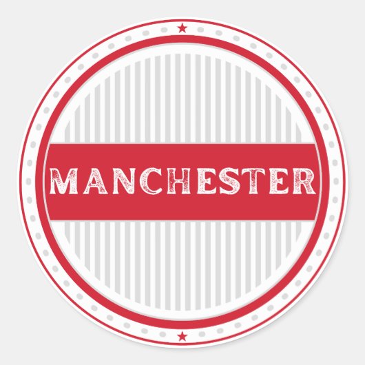 Manchester City Pride Emblem – English Identity ラウンドシール (正面)