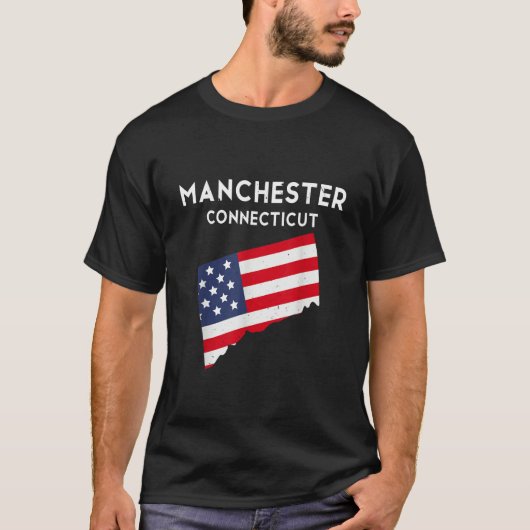 Manchester Connecticut USA State America Travel Co Tシャツ (正面)