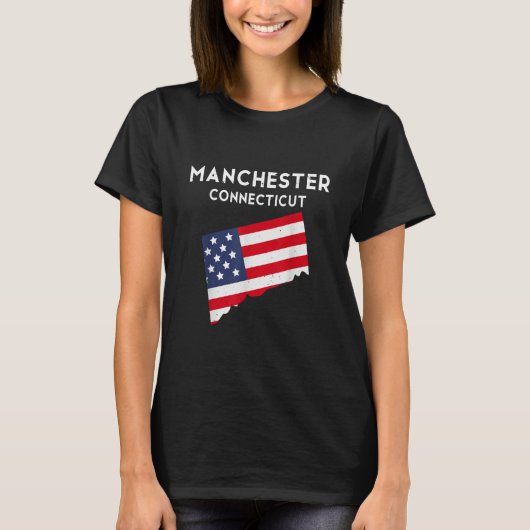 Manchester Connecticut USA State America Travel Co Tシャツ (正面)