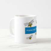 Manchester road sign with bees.  コーヒーマグカップ (正面左)