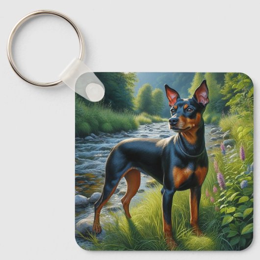 Manchester Terrier キーホルダー (正面)