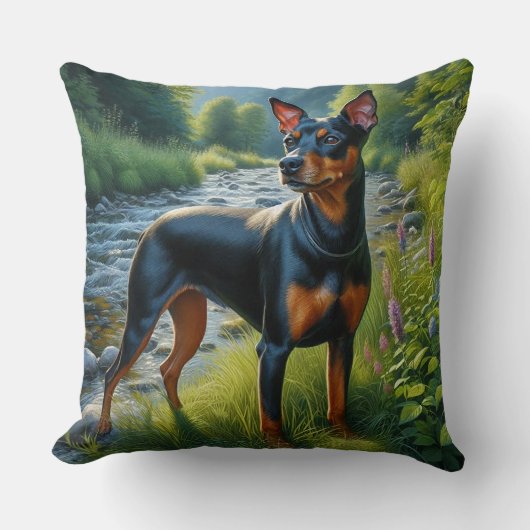 Manchester Terrier クッション (正面)