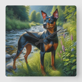 Manchester Terrier スクエア壁時計