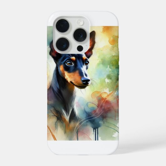 Manchester terrier 071024AREF113 - Watercolor iPhoneケース (裏面)