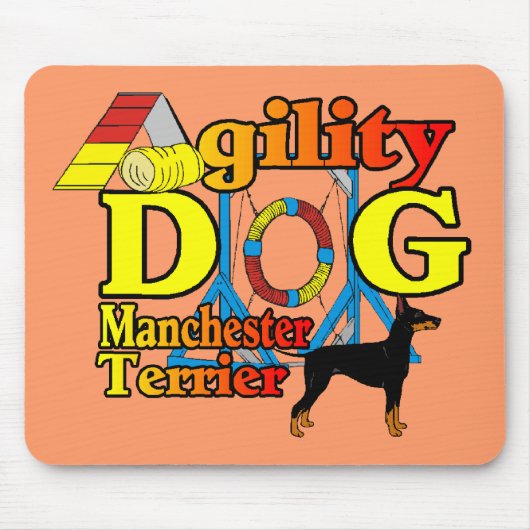 Manchester_Terrier_Agility マウスパッド (正面)