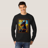 Manchester Terrier Painting Sunflower Flower Mom W Tシャツ (正面フル)