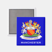 Manchester*, U.K. Coat of Arms Magnet マグネット (正面/裏面)