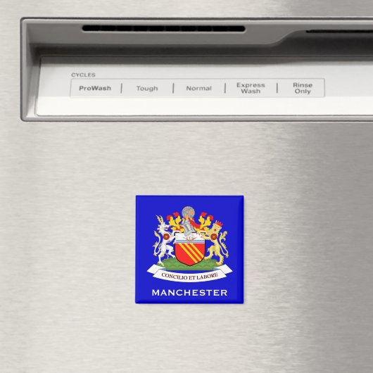 Manchester*, U.K. Coat of Arms Magnet マグネット (インサイチュ (食洗機))