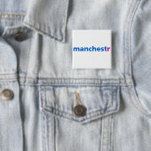 Manchestr 15 Cm正方形バッジ 缶バッジ (インサイチュ)
