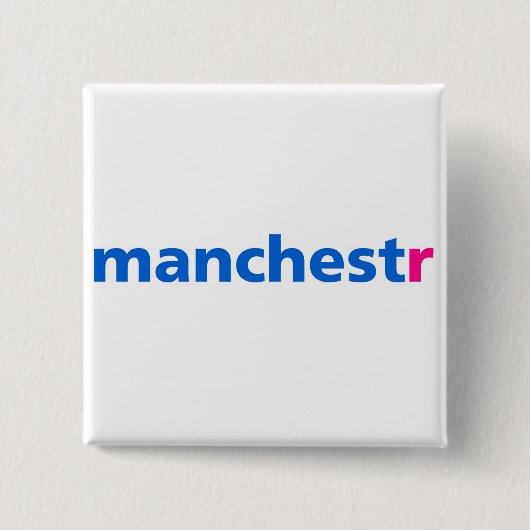 Manchestr 15 Cm正方形バッジ 缶バッジ (正面)