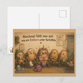 Manchmal fühlt man sich - Einhorn - Wartezimmer シーズンポストカード (正面/裏面)