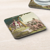 Manco Capac王およびCoya homを受け取っている女王のママ コースター (左側)