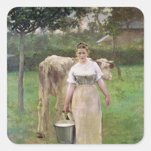 Manda Lametrieの農場の女中1887年 スクエアシール