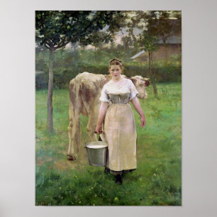 Manda Lametrie, The Farm Maid, 1887 ポスター