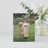Manda Lametrie, The Farm Maid, 1887 ポストカード (スタンド正面)