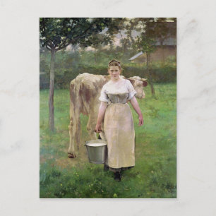 Manda Lametrie, The Farm Maid, 1887 ポストカード