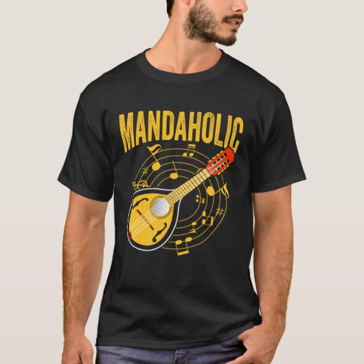 Mandaholic Expert Mandolin Player Musician Music P Tシャツ (正面)