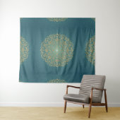 MANDALAゴールデンロゼット – タペストリー (インサイチュ(横))