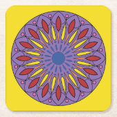 Mandala スクエアペーパーコースター (正面)