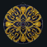 Mandala ダーツボード<br><div class="desc">mandala, blue, gold, zen, meditation, wedding, chakra, wedding, flower , pattern indian, baroque</div>