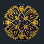 Mandala ダーツボード<br><div class="desc">mandala, blue, gold, zen, meditation, wedding, chakra, wedding, flower , pattern indian, baroque</div>