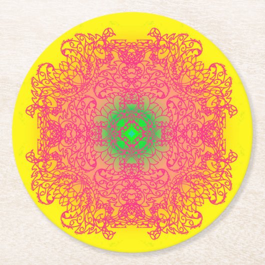mandala ラウンドペーパーコースター (正面)