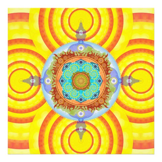 Mandala 7 Chakras フォトプリント (正面)