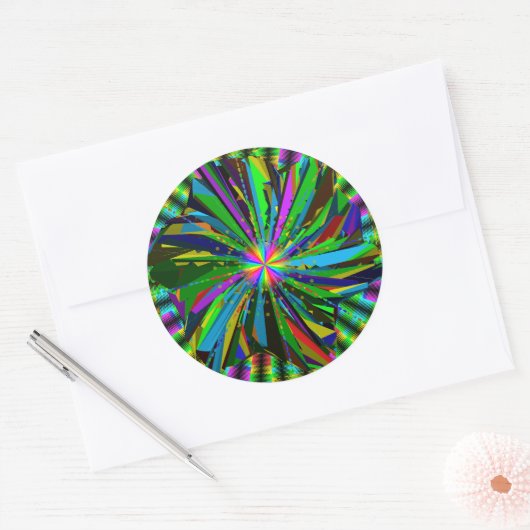 Mandala Art ラウンドシール (封筒)