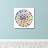 Mandala Aurora キャンバスプリント (インサイチュ (ウッドフロア))