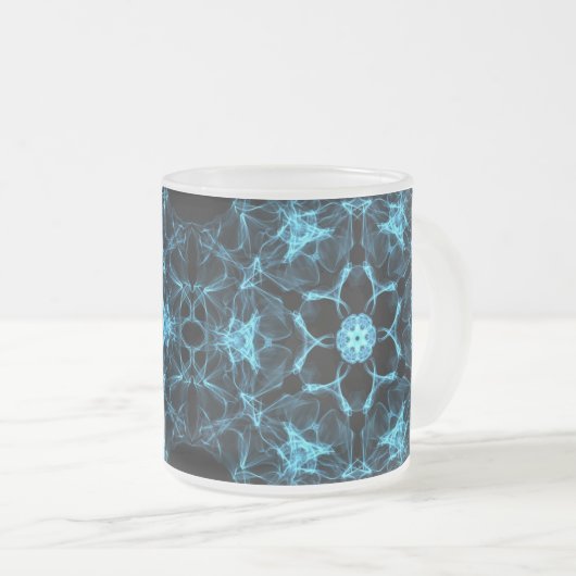 Mandala Azul フロストグラスマグカップ (正面右)