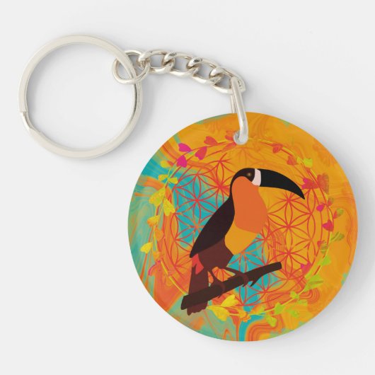 Mandala bird キーホルダー (正面)