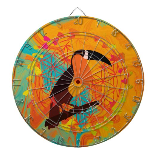 Mandala bird ダーツボード (正面)