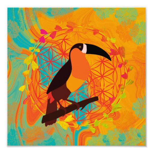 Mandala bird フォトプリント            (正面)