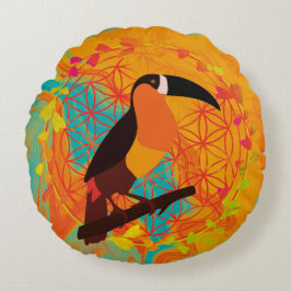 Mandala bird ラウンドクッション