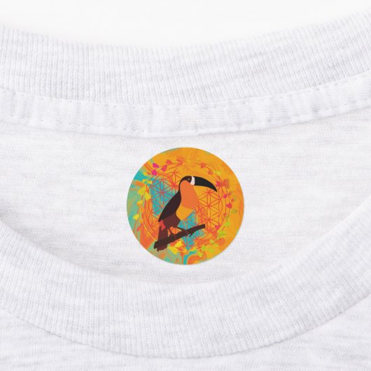 Mandala bird ラベル (貼付)