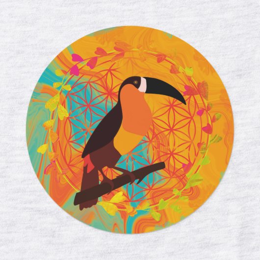 Mandala bird ラベル (デザイン2)