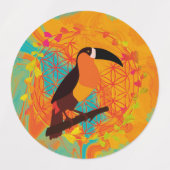 Mandala bird ラベル (デザイン1)
