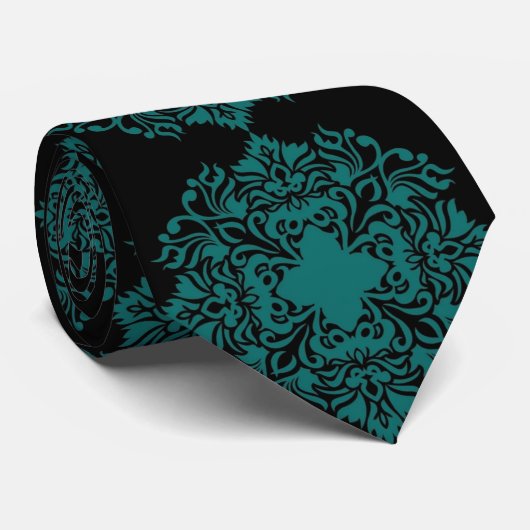 Mandala black ネクタイ (ロール)