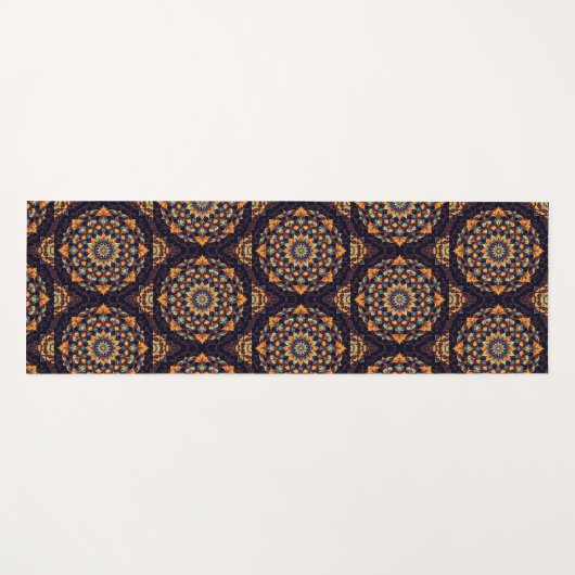 Mandala-Black ヨガマット (正面(横))