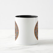 Mandala Bouddha Sacré, Méditation,  Art Bouddhiste マグカップ (中央)