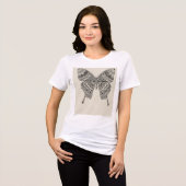 Mandala Butterfly T-Shirt – Boho Aesthetic Design トライブレンドＴシャツ (正面全面)