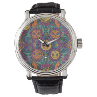 Mandala Cat Art Watch 腕時計